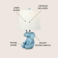thumbnail image 4 of JONATHAN Y Kairi 21" Modern Shabby Chic Resin/Iron Happy Elephant LED Kids' Table Lamp with Phone Stand, Blue, JYL4060C, 4 of 7