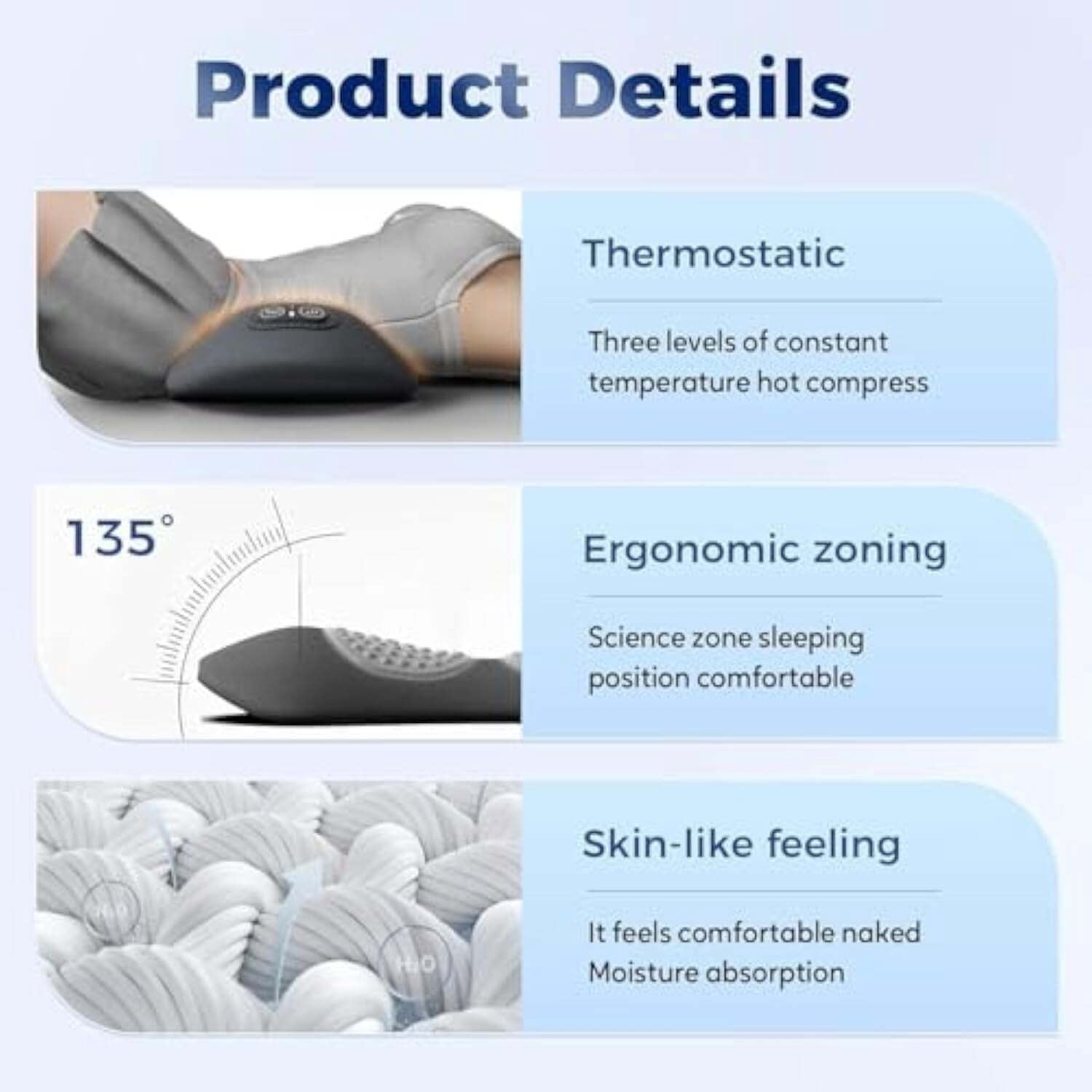 Triple Fusion Back Massager, Triple Fusion Back Massager,Smooth Spine 3 in 1 Neck Shoulder Backs Massagers with Traction Vibration & Heat