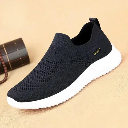 

Men‘s Twill Fly-knit Breathable Slip-on Casual Shoes