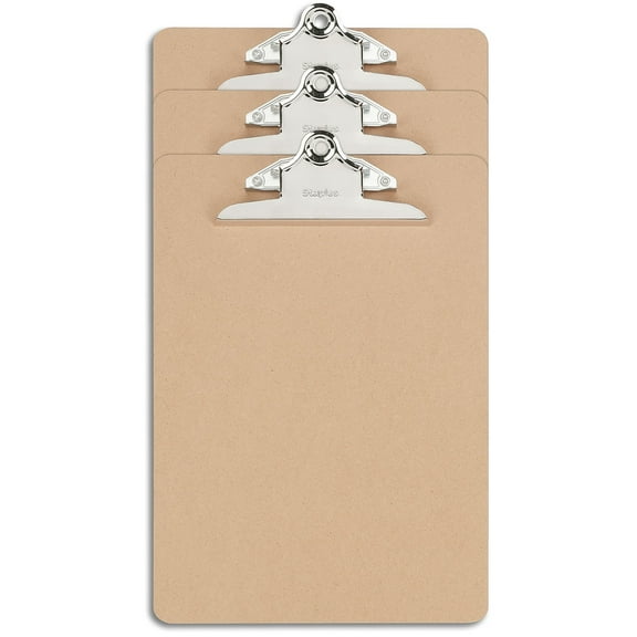 Staples Letter-Size Clipboards 9" x 12.5" 3/Pack 44291