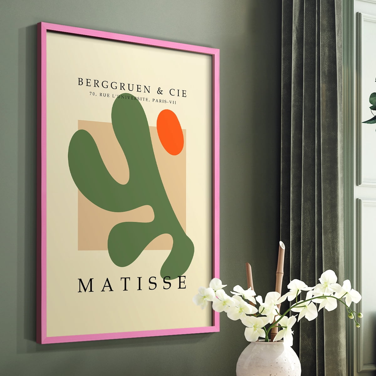 Matisse CCCXLI in Pink Solid Wood 8 x 10 Framed Print