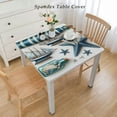 thumbnail image 2 of HAOXIT , Table Cloth, Table Covers, , Beach Themed Table Cover for Outdoor Dining Table Parties White, 2 of 7