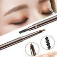 thumbnail image 4 of Makeup Double Head Automatic Eyebrow Pencil Natural Eyebrow Colorful Natural 2MM Rotary Pencil Waterproof Lasting Eyebrow Pen with Eyebrow Brush Dark Gray, 4 of 9