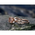 thumbnail image 6 of HeartsAndYou 1.2ct Natural Peach Morganite Leaf Accent Engagement Ring 14k SOLID Rose Gold, 6 of 9