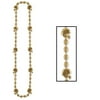 Party Central Club Pack of 12 Gold Football Helmet Beaded Party Necklaces 36"