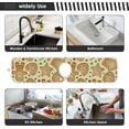 thumbnail image 6 of Coolnut Gingerbread Christmas Design 2PCS Kitchen Faucet Mat Bathroom Faucet Mat Sink Kitchen Faucet Sinkmat Faucet Splash Catcher Faucet Mat Dish Drying Mat Sink Mat for Kitchen Sink 30x5in, 6 of 7