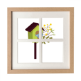 thumbnail image 1 of Bird's-nest Bule Flower Art Deco Fashion Frame Wall Tabletop Display 4 Openings Picture, 1 of 3