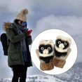 thumbnail image 3 of Mujeres Invierno Guantes Novedad Animal Usando Algodón para Snowboard Esquí Hombres Niñas Papá Paccoon camello Zulema Guantes de invierno para mujer, 3 of 8