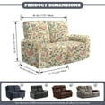 thumbnail image 2 of Xoenoiee Rooster Chicken Floral Print Recliner Loveseat Covers, 6 Pieces Stretch Recliner Sofa Covers for 2 Seat Reclining Loveseat Couch, Furniture Protector with Elastic Bottom for Kids Cats Dogs, 2 of 6