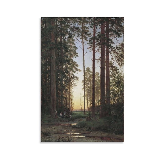 Ivan Shishkin Poster Edge of The Forest Canvas Poster Wall Art Picture Prints Hanging Photo Gift Decor Home Posters Artworks 24x36inch(60x90cm)