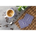 thumbnail image 3 of Letter Q Football Purple and White Foam Coaster Set of 4, 3 of 3