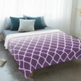 thumbnail image 4 of Purple Ombre Stripe Blanket Soft Cozy Warm Throw Blanket for Couch, Plush Fuzzy Flannel Fleece Blankets for Sofa, Modern Abstract Art Gradient Striped Bed Blankets Lightweight Gifts for Men, 30"x40", 4 of 9