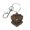 Brown, variant on Turkish Blue Evil Eye Lucky Glass Pendant Key Ring - Evil Eyes Dark Blue Pendant Key Holder Keychain