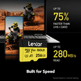 thumbnail image 2 of Lexar Tarjeta Micro Sd De 256gb, Uhs-ii, C10, V60 280/180 Mb con regalito, 2 of 8