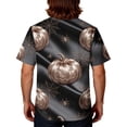 thumbnail image 4 of Domuza Halloween Scrub Shirt Men Witch Castle Pattern Casual Short Sleeve V Neck T-Shirts Trendy Comfy Funny Medical Tops with 3 Pocket Green L, 4 of 6