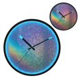 thumbnail image 2 of Indoor 12' Voice-Activated Luminous Decoration Wall Clock With LED Night Light Rainbow Holographic, 2 of 8