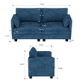 thumbnail image 3 of Modern Upholstered Loveseat, 2 Seaters Small Sofa Couch for Living Room Bedroom Apartment, 3 of 9