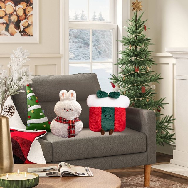 Ganfancp Árbol de Navidad Almohada Sofá Navidad Santa Claus Adorno Decoración Muñeca Cojín Cojín Ventana Arreglo Ofertas y Liquidaciones Almohada X 1