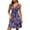 Purple, variant on Women’s Leopard Print V-Neck Twist Front Mini Dress, Sleeveless Loose Fit Casual Summer Sundress, 1 Piece, Sizes S Through XXL