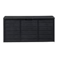 thumbnail image 2 of Spacious 75 Gallon 260L Plastic Outdoor Deck Storage Box for Tools, Cushions, and Toys with Lockable Seating Feature, 2 of 10
