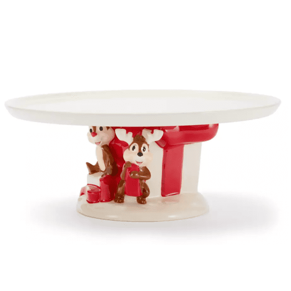 Disney Store Chip 'n Dale Holiday Cake Stand