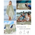 thumbnail image 5 of Baroque Sage Green Beach Towels Oversized Super Absorbent, Vintage Damask Classic Floral Lightweight Bath Towel Quick Dry Sets For Bathroom/Pool/Rv Camping/Beach Play/Gym Room/Picnic 30"x60", 5 of 8