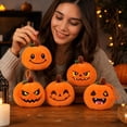 thumbnail image 5 of Halloween Mini Pumpkin Plush Toys, Cute Stuffed Pumpkin Ornament Hanging Charm, Festive Halloween Decorations for Party and Holiday Gift for Boys Girls, Collectors and Plush Lovers, E, 5 of 5