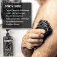 thumbnail image 4 of Blackwood For Men Depurador de Doble Uso para Barba y Cuerpo - Herramienta de Ducha para Hombre de Doble Cara - Cepillo de Mano para Lavado Corporal Con Cerdas Largas de Silicona Suave para Una Limpie, 4 of 6