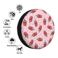 thumbnail image 4 of Yiaed Watermelon Ice Cream Print Tire Wheel Cover, Waterproof Spare Tire Cover Fit for Jeep, Truck,Trailer, RV, SUV, Camper and Most Vehicle-17 inch, 4 of 6
