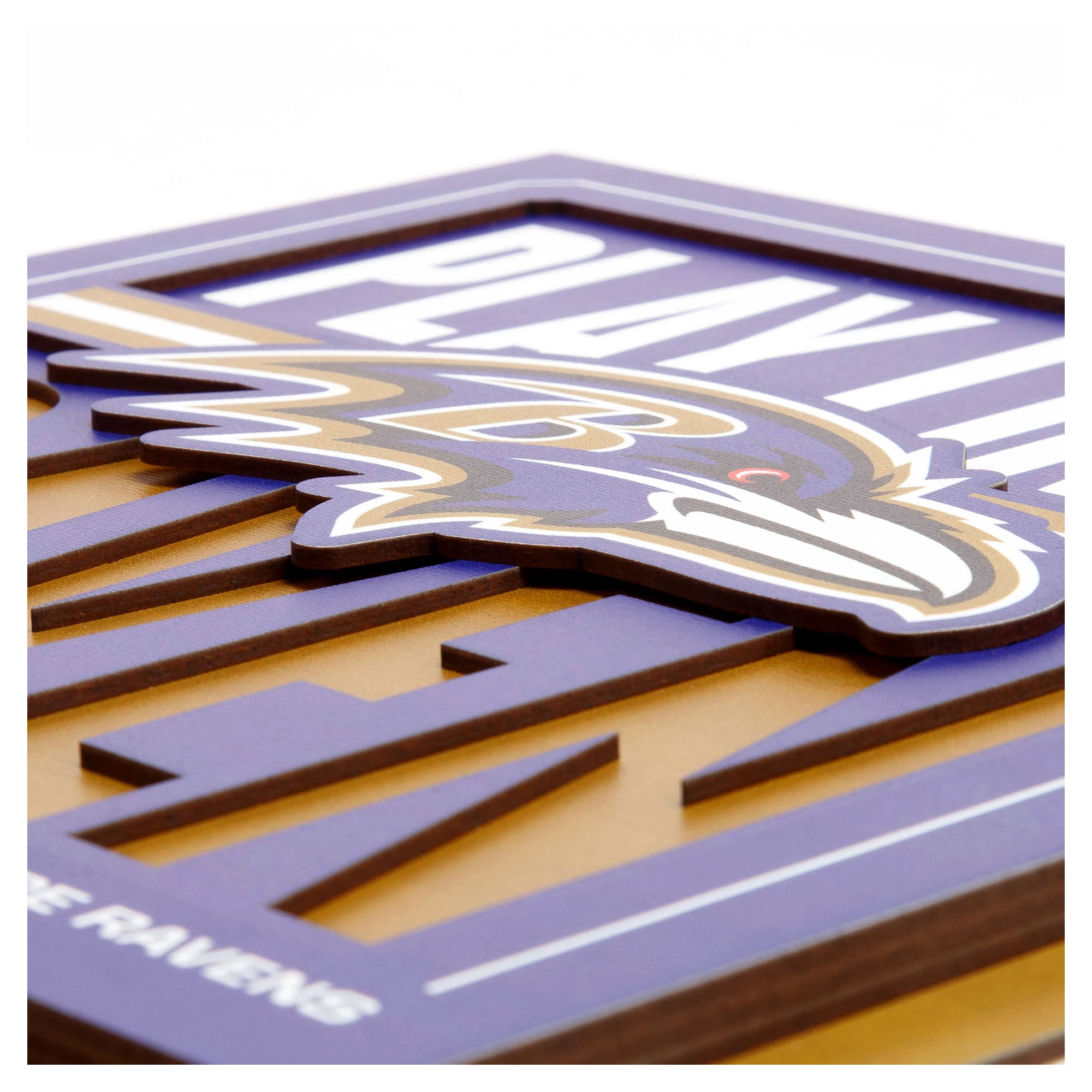 IDNA Baltimore Ravens 12" x 12" Slogan Series 3D Wall Art