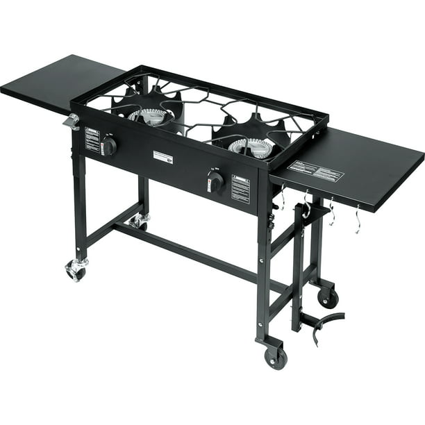Double Burner Gas Propane Cooker Outdoor Camping Picnic Stove Stand BBQ  Grill 58,000 BTU 2 Burner