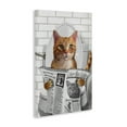 thumbnail image 3 of Stupell Industries Whimsy Cat on Toilet Canvas Wall Art design by Matthew Piotrowicz, 30 x 20, 3 of 7