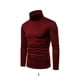 thumbnail image 2 of Minnieouse Camisa térmica de cuello alto para hombre, jersey de Color sólido, ropa interior suave y cómoda para dormir en otoño e invierno, Ropa interior Vino rojo L, 2 of 6