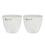 Uxcell Porcelain Crucible Cup for Foundry Melting Casting Refining 200ml White 2 Pack