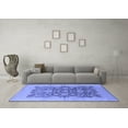 thumbnail image 3 of Ahgly Company Machine Washable Indoor Rectangle Oriental Blue Traditional Area Rugs, 7' x 10', 3 of 4