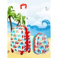 thumbnail image 1 of Gymax Ensemble de Bagages pour Enfants 2PC 12'' Sac à Dos et Valise Roulante 16'' pour les Abdominaux de Voyage Scolaire, 1 of 10