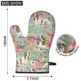 thumbnail image 6 of Cute Oven Mitts,Basset Hound and Pioneer Flower Oven Mitt 2-Pack Set,Kitchen Gloves for Oven,Heat Resistant Oven Mitts 7.7"x12", 6 of 7