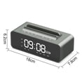 thumbnail image 2 of Reloj dual estéreo casero del altavoz del altavoz del despertador del espejo del LED del tenedor del teléfono móvil de Bluetooth, 2 of 7