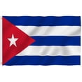 thumbnail image 1 of ANLEY Fly Breeze Bandera de Cuba de 3x5 pies, color vivo y resistente a la decoloración UV, cabecera de lona y doble costura, banderas nacionales cubanas de poliéster con ojales de latón de 3x5 pies, 1 of 5