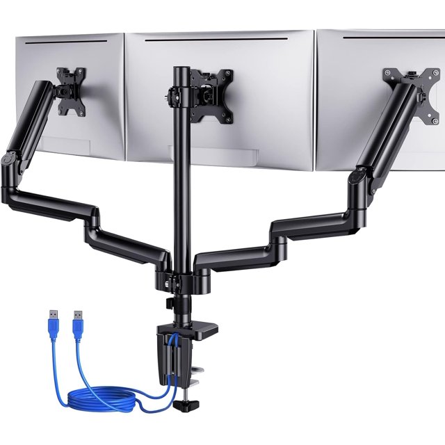 Soporte de triple monitor ErGear Gas Spring para pantallas de 13 a 27 pulgadas