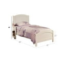 thumbnail image 5 of Shov Twin Size Bed, Arched Headboard, Classic White Wood Construction - Saltoro Sherpi, 5 of 5