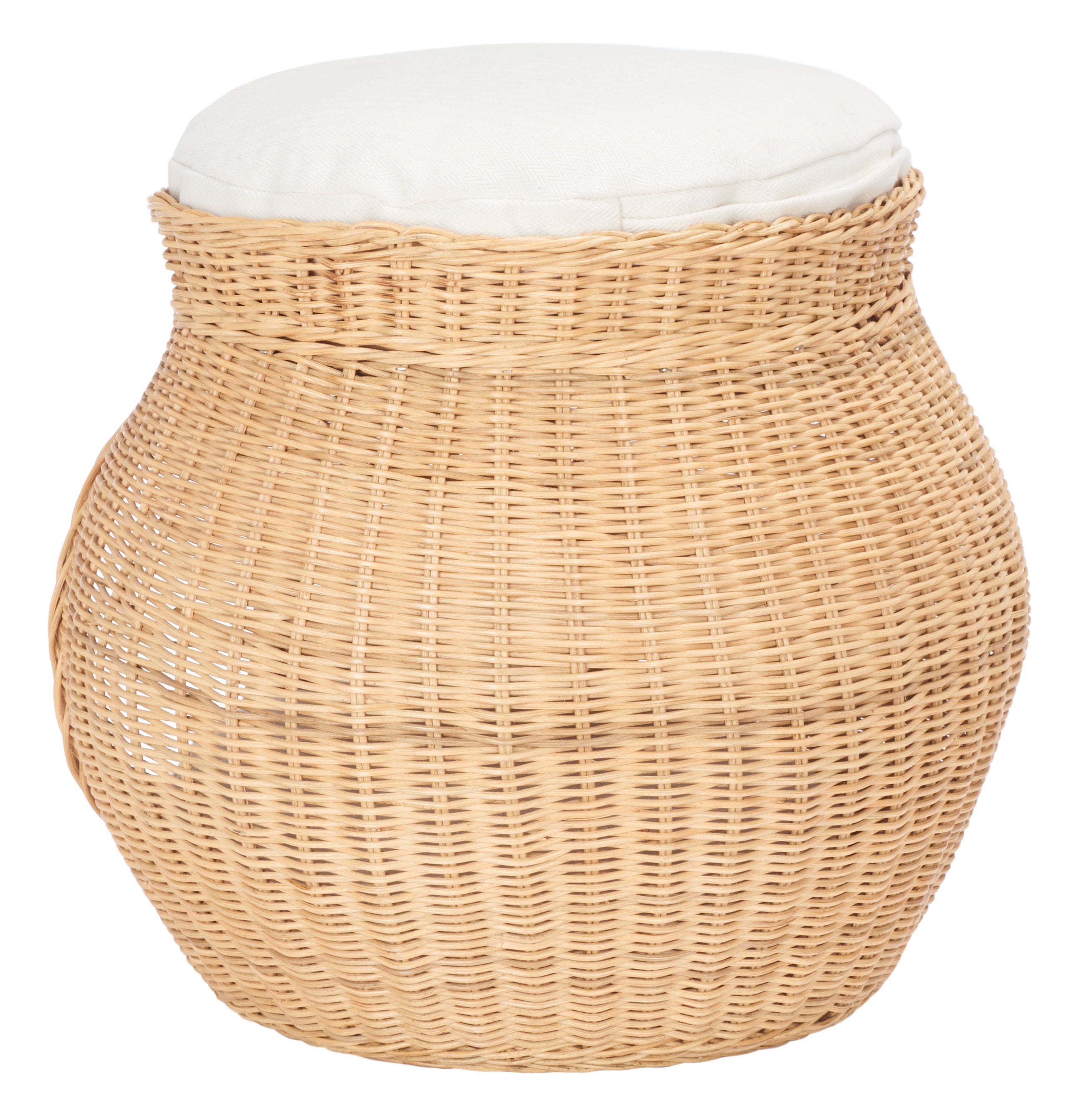 SAFAVIEH Suli Regular Covered Style Cat Bed with Cushion, Natural Honey/White