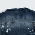 thumbnail image 6 of YLSDY 2025 Jean Jackets for Men Slim Fit Ripped Denim Jacket Coat Classic Motorcycle Jackets With Hole and Pockets Dark Blue M, 6 of 9