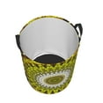 thumbnail image 3 of Balery Yellow Mandala Round Laundry Basket with Handles Waterproof Freestanding Laundry Hamper for Clothes Toys in the Dorm and Family-Small, 3 of 8