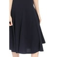 thumbnail image 6 of Women's Solid Flared Lightweight Elastic High Waist Midi A-line Skirt, 6 of 7