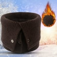 thumbnail image 4 of UJNDER Winter Scarf for Men and Women Wool Bib Double Thick Knit Ring Warm Windproof Coffee One Size, 4 of 4