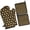 Black Sunflower, variant on White Sunflower Kitchen Oven Mitt and Pot Holder Sets 2 Pcs for Baking, Cooking and Grilling, Heat Resistant Up To 392 °F