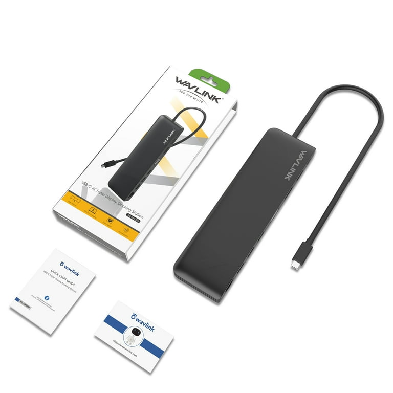 WAVLINK USB C Hub/Docking Station, 12-in-1 Triple Display Type C