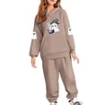 thumbnail image 2 of Auroural Toddler Girls Clothes 2 Piece Set Girls 5T Winter Long Sleeved Set For Boys And Girls Hoodie Set For Children Hooded Sweatshirt Set For Children Two-piece Sweatshirt Sets, 2 of 6