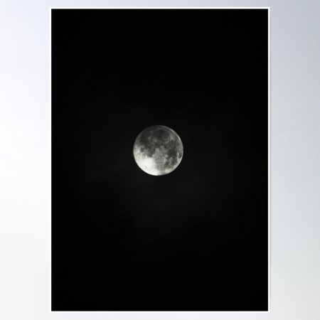 Bloom Theory Full Moon 2 Poster Wall Art, Modern Wall Decor, 8x12 UNFRAMED